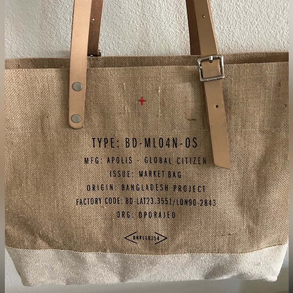 APOLIS GLOBAL CITIZEN ORIGINAL MARKET BAG NWOT - Picture 2 of 6